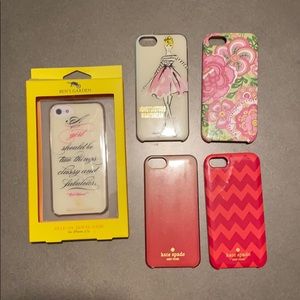 Kate Spade Vera Bradley iPhone 5/5s case-lot of 5